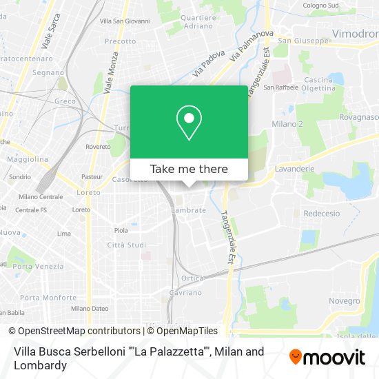Villa Busca Serbelloni ""La Palazzetta"" map