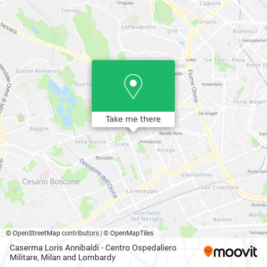 Caserma Loris Annibaldi - Centro Ospedaliero Militare map