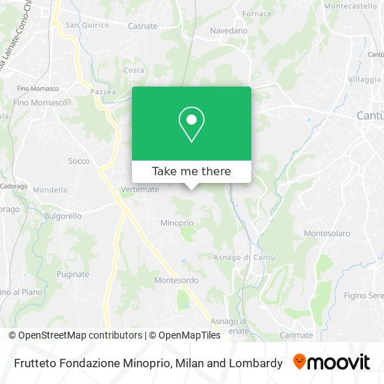 Frutteto Fondazione Minoprio map