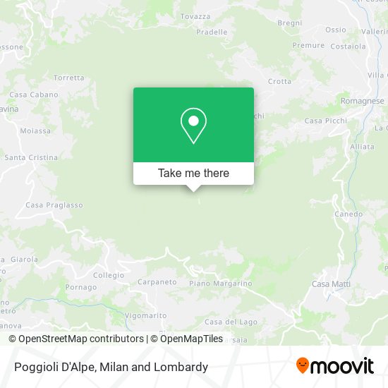 Poggioli D'Alpe map