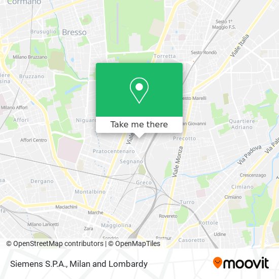 Siemens S.P.A. map