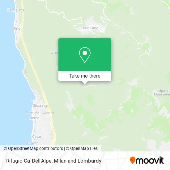 Ca' Dell'Alpe Refuge map