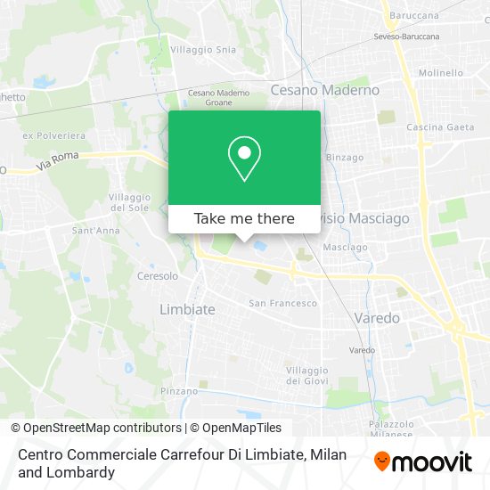 Centro Commerciale Carrefour Di Limbiate map