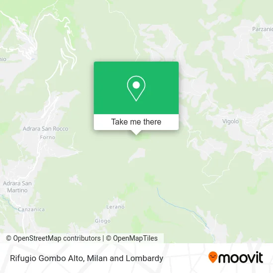 Gombo Alto Refuge map