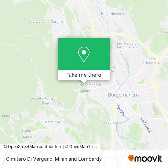 Cimitero Di Vergano map