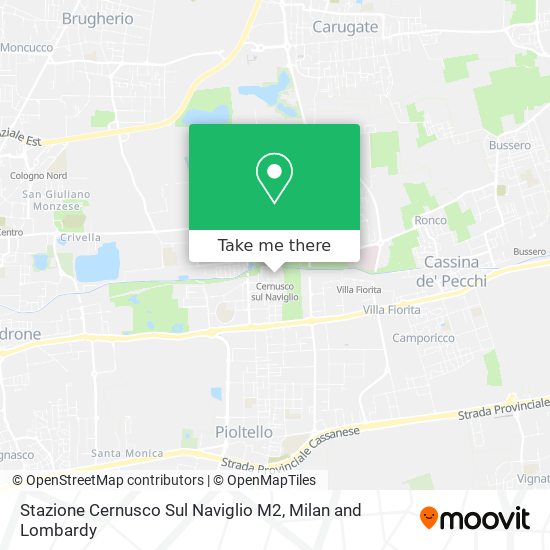 Stazione Cernusco Sul Naviglio M2 map