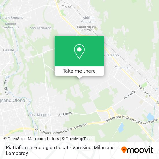 Piattaforma Ecologica Locate Varesino map