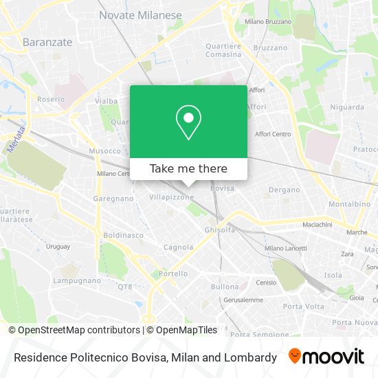 Residence Politecnico Bovisa map