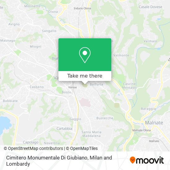 Cimitero Monumentale Di Giubiano map