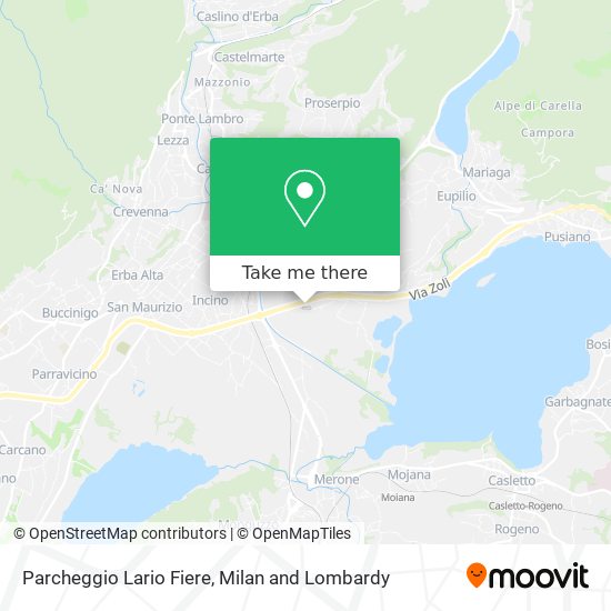 Parcheggio Lario Fiere map