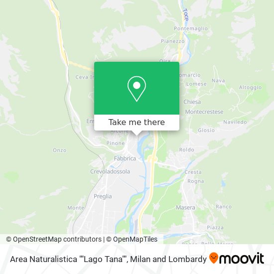 Area Naturalistica ""Lago Tana"" map