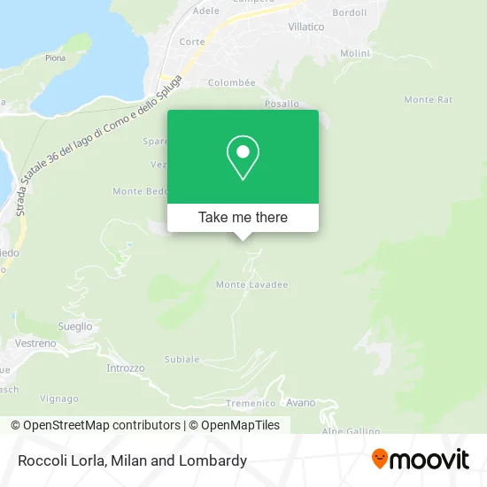 Roccoli Lorla map