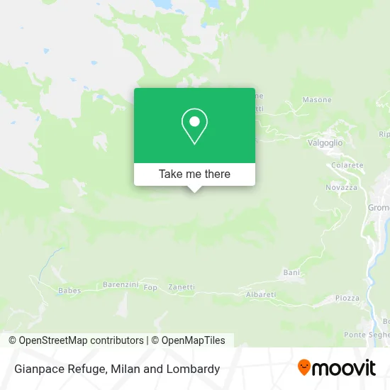 Gianpace Refuge map