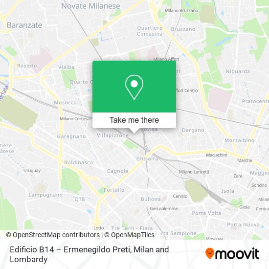 Edificio B14 – Ermenegildo Preti map