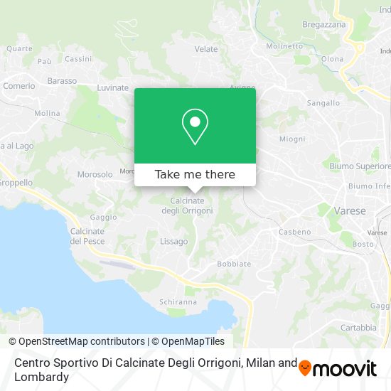 Centro Sportivo Di Calcinate Degli Orrigoni map
