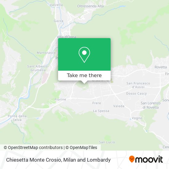 Chiesetta Monte Crosio map
