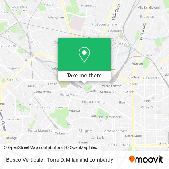 Bosco Verticale - Torre D map