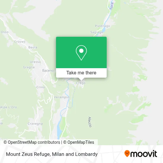 Mount Zeus Refuge map