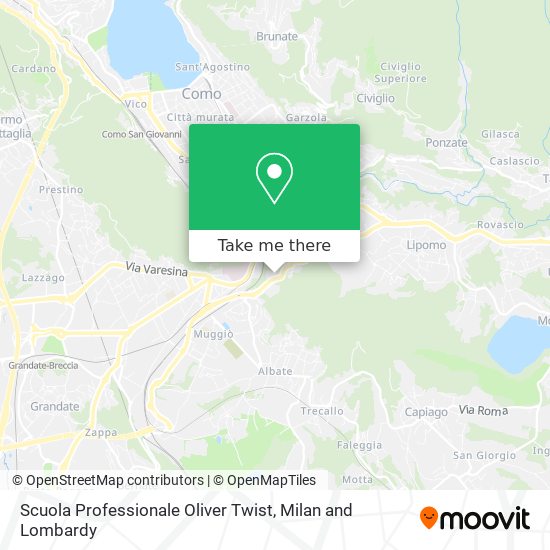 Scuola Professionale Oliver Twist map