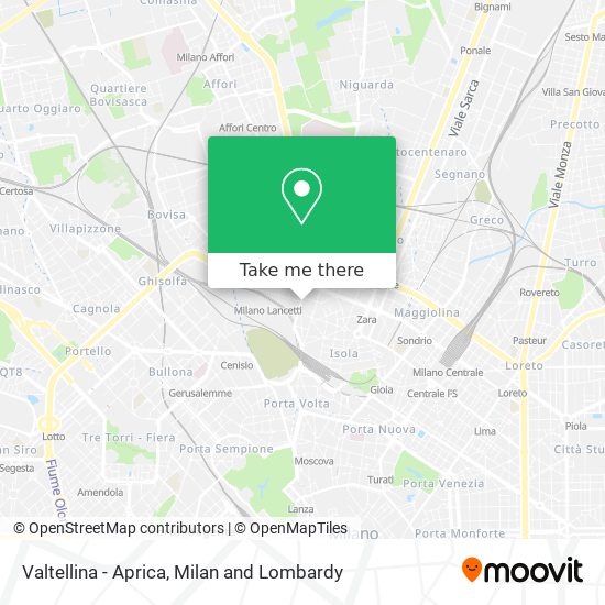 Valtellina - Aprica map