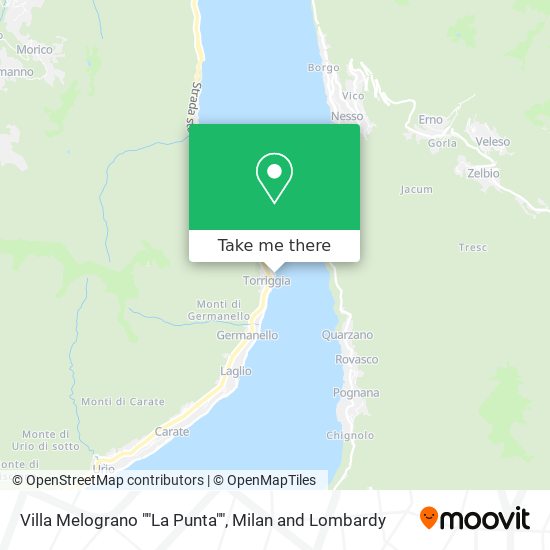 Villa Melograno ""La Punta"" map