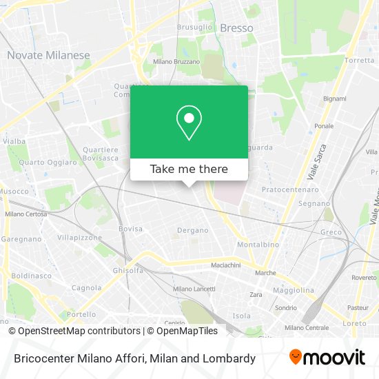 Bricocenter Milano Affori map