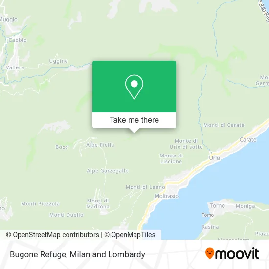 Bugone Refuge map