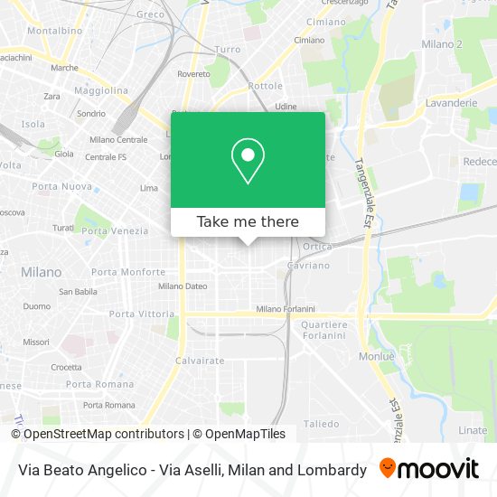 Via Beato Angelico - Via Aselli map