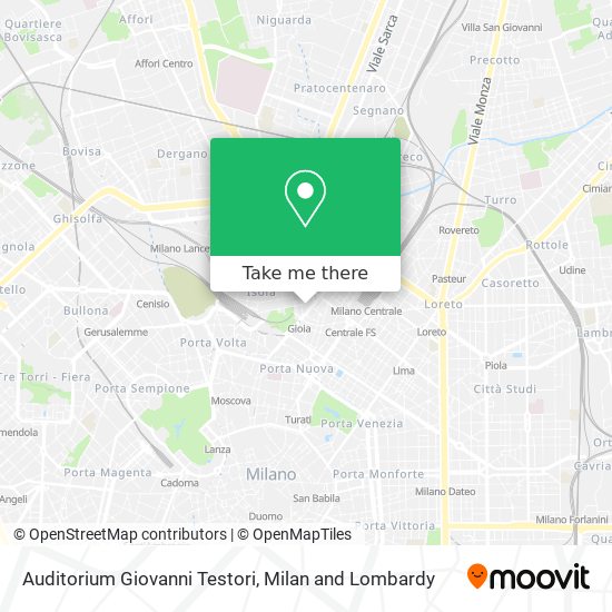 Auditorium Giovanni Testori map