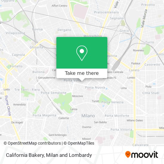 California Bakery map