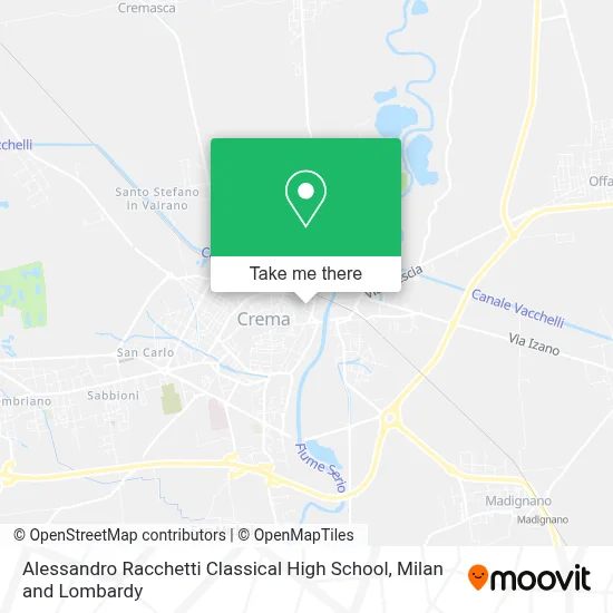 Alessandro Racchetti Classical High School map