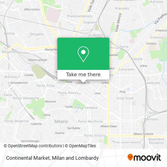 Continental Market map