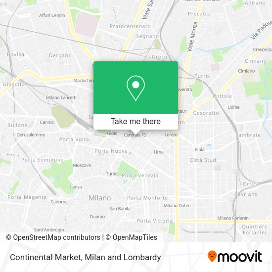 Continental Market map