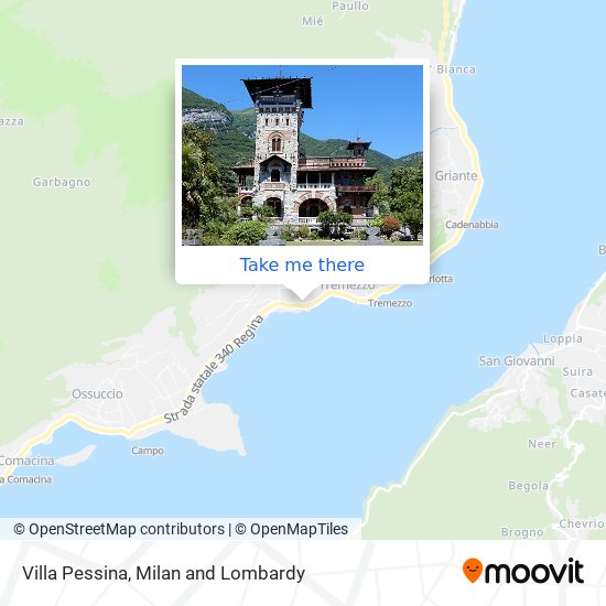 Villa Pessina map