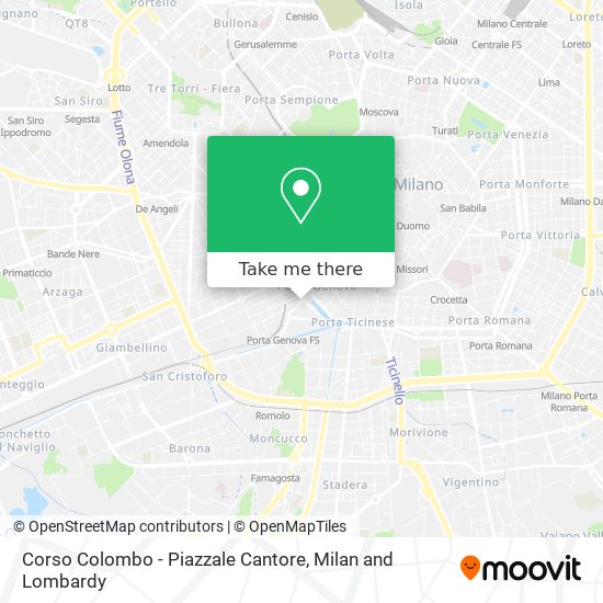 Corso Colombo - Piazzale Cantore map