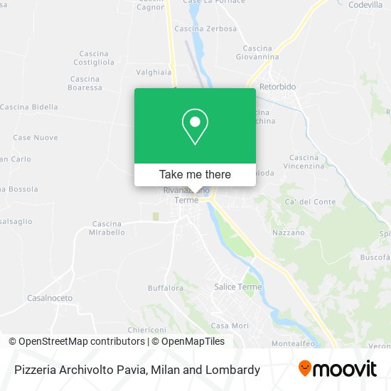 Pizzeria Archivolto Pavia map