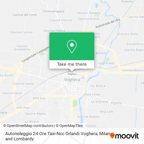 Autonoleggio 24 Ore Taxi-Ncc Orlandi Voghera map