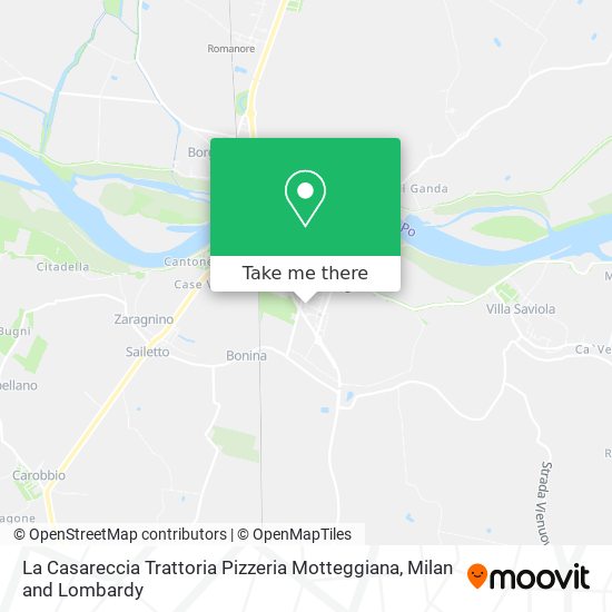 La Casareccia Trattoria Pizzeria Motteggiana map