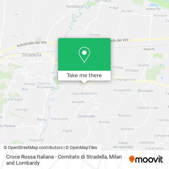 Croce Rossa Italiana - Comitato di Stradella map