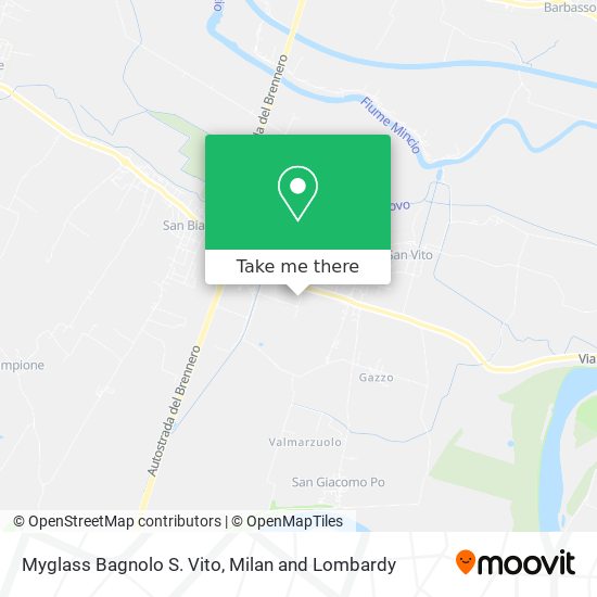 Myglass Bagnolo S. Vito map
