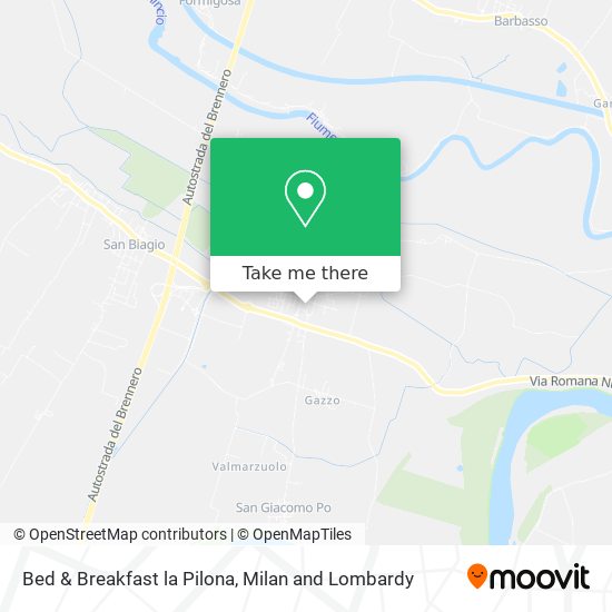 Bed & Breakfast la Pilona map