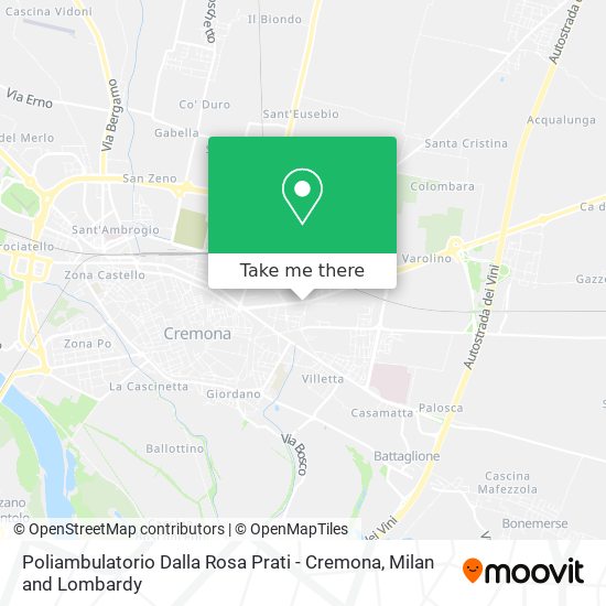 Poliambulatorio Dalla Rosa Prati - Cremona map