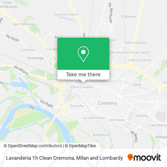 Lavanderia 1h Clean Cremona map