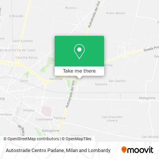 Autostrade Centro Padane map