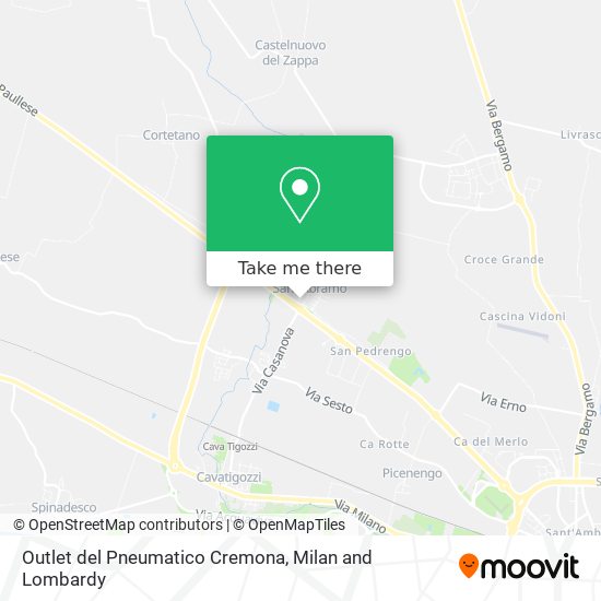 Outlet del Pneumatico Cremona map