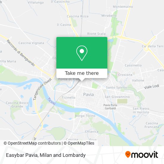 Easybar Pavia map