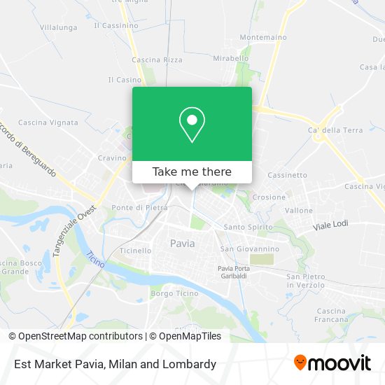 Est Market Pavia map