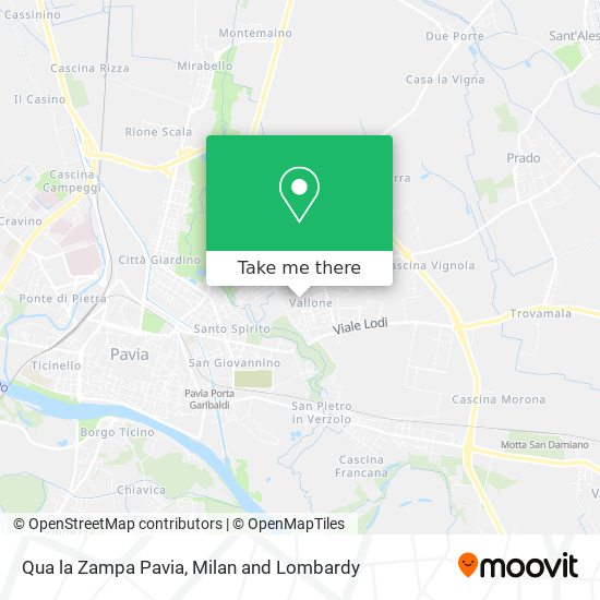 Qua la Zampa Pavia map