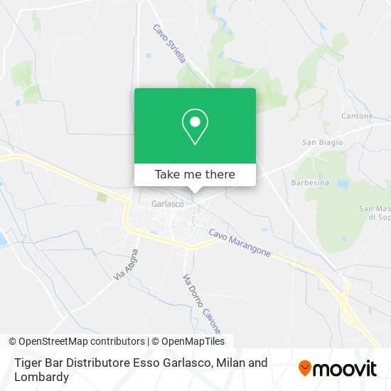 Tiger Bar Distributore Esso Garlasco map