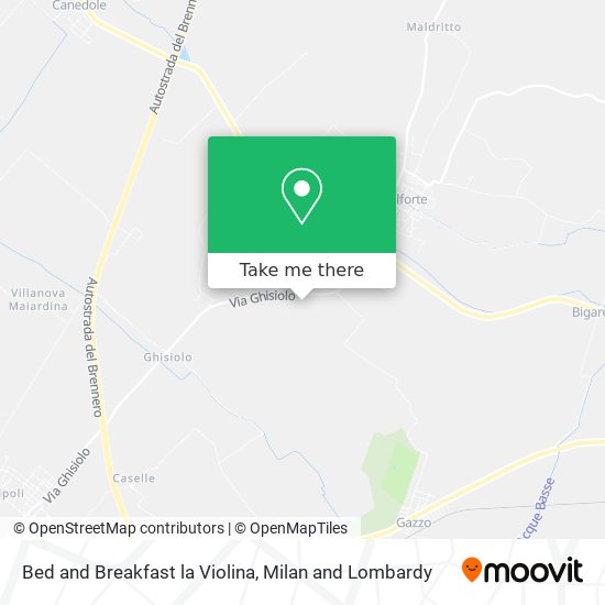 Bed and Breakfast la Violina map